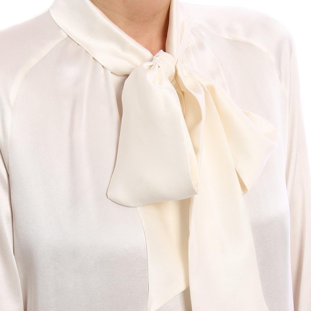 Max Mara Soraia self-tie silk satin blouse
